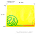 mailing din plastic cu bule galbene pentru haine